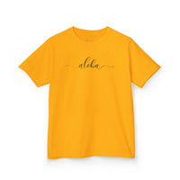 Gildan 5000B | Kids' "Aloha" Summer Vibe Cotton T-Shirt – Tropical Minimalist Tee