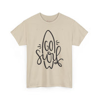 Gildan 5000 | Unisex Go Surf Cotton T-Shirt - Minimalist Coastal Surfboard Design