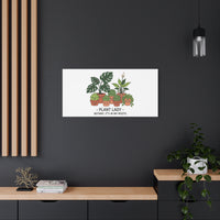 Plant Lady Canvas | Matte Stretched Botanical Pun Wall Art