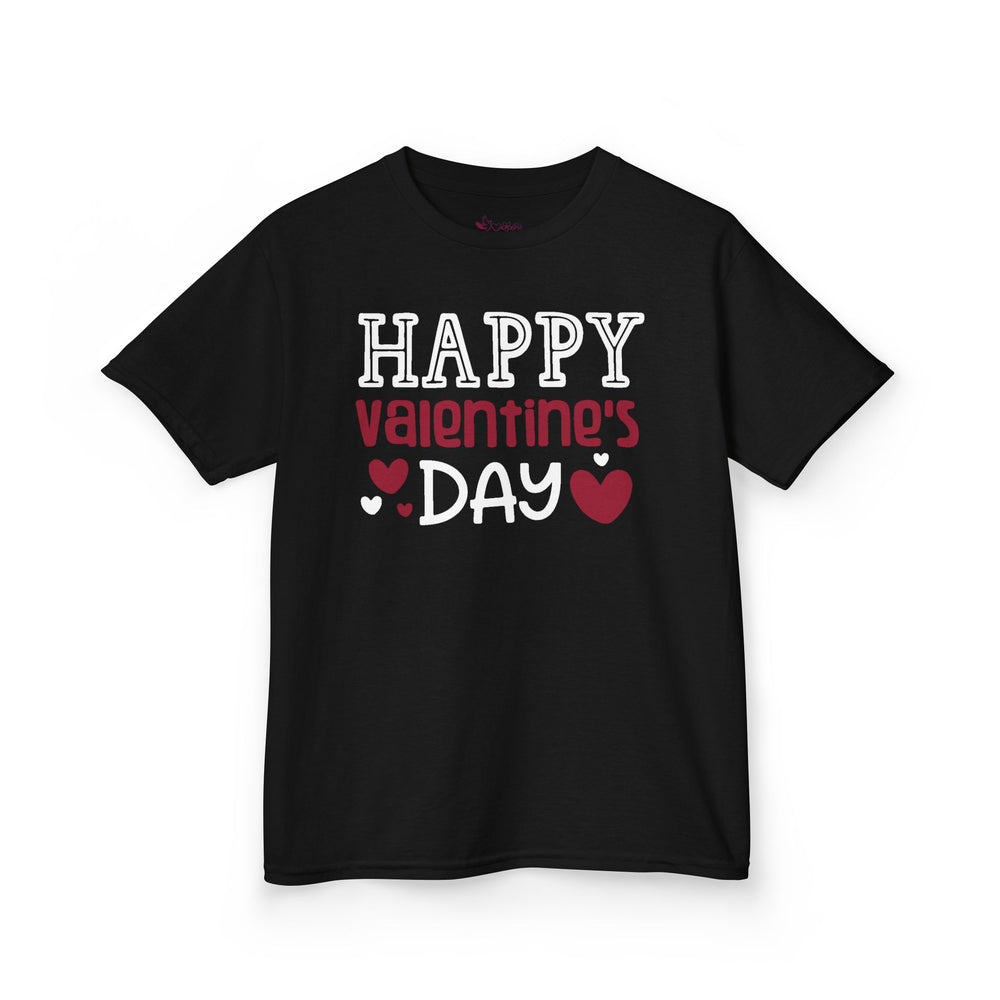 Kids Happy Valentine Day T-Shirt – Youth Valentine’s Day Graphic Tee – Soft Cotton Holiday Shirt for Boys & Girls