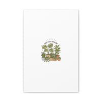 Can't Leaf You Alone Canvas | Plant Parent Humor, Sage Botanical Art
