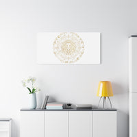Gold Leo Zodiac Canvas, Astrological Constellation Art | Metallic Lion Wall Art