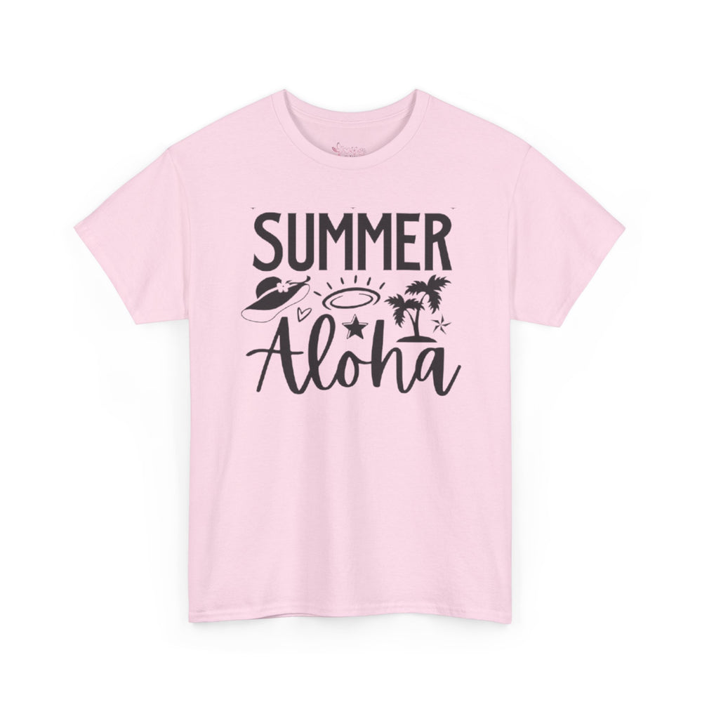 Gildan 5000 | Sun-Drenched Vibes: Retro Summer Aloha Unisex Softstyle Tee