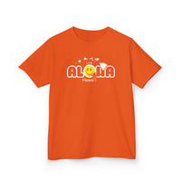 Gildan 5000B | Kids' Live Aloha Hawaii Smiley Face T-Shirt - Tropical Summer Tee