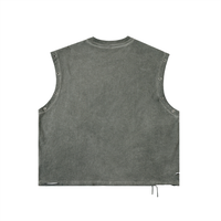 Unisex Distressed Grommet Eyelet Tank Top