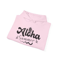 Gildan 18500 | Unisex "Aloha Summer" Pineapple Graphic Hoodie – Premium Fleece Pullover – Tropical Island Vibes