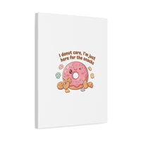 Donut Snacks Pun Canvas | Food & Snack Humor, Cozy Kawaii Art