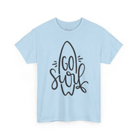 Gildan 5000 | Unisex Go Surf Cotton T-Shirt - Minimalist Coastal Surfboard Design