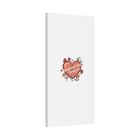 Independently Unloved Heart Print Canvas | Anti Valentine, Single Humor