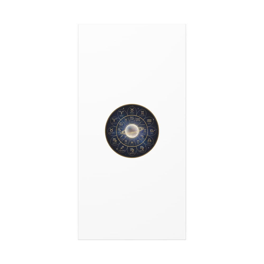 Zodiac Constellation Wheel Canvas, Astrology Art Print | Gold Foil Galaxy