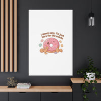 Donut Snacks Pun Canvas | Food & Snack Humor, Cozy Kawaii Art