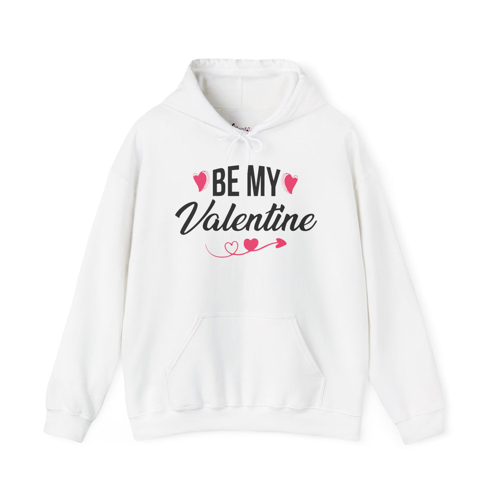 Unisex "Be My Valentine" Hoodie – Cozy Heart & Arrow Graphic Pullover – Premium Fleece Valentine's Day Sweatshirt