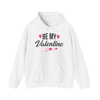 Unisex "Be My Valentine" Hoodie – Cozy Heart & Arrow Graphic Pullover – Premium Fleece Valentine's Day Sweatshirt