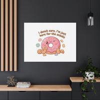 Donut Snacks Pun Canvas | Food & Snack Humor, Cozy Kawaii Art