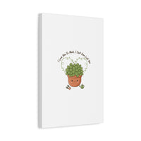 I Can't Even Leaf You Canvas, Plant Parent Pun | Sage Cream Botanical Art