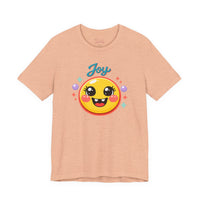 Bella+Canvas 3001 | Radiant Joy Emoji T-Shirt | Kawaii Aesthetic Smiley Graphic Tee | Unisex Jersey Short Sleeve Tee