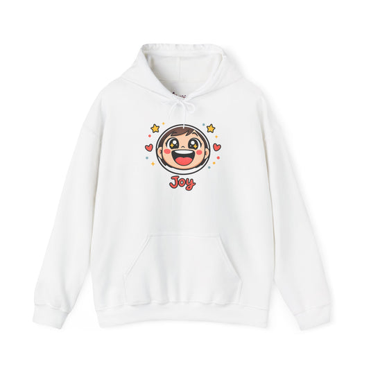 Gildan 18500 | Joy Blob Face Hoodie | Kawaii Minimalist Unisex Streetwear | Happy Star-Face Hoodie | Cute Thick Outline Emoji Sweatshirt |Joy Blob Face Hoodie | kawaii minimal, thick outline emoji...