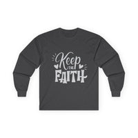 Keep The Faith Long Sleeve T-Shirt | Christian Scripture Faith Tee | Men's Christian Apparel By Gildan2400