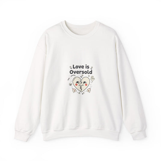 Love Is Oversold Sweatshirt | Anti Valentine, Single Humor