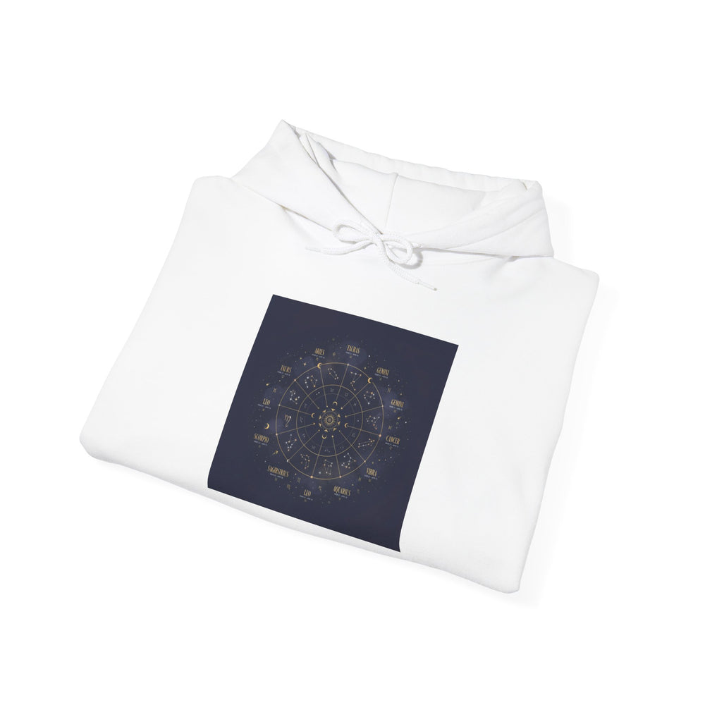 Zodiac Constellation Wheel Hoodie | Astrology, Metallic Galaxy