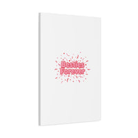 Besties Forever Canvas | Galentine’s Friendship Wall Art, Pink Confetti