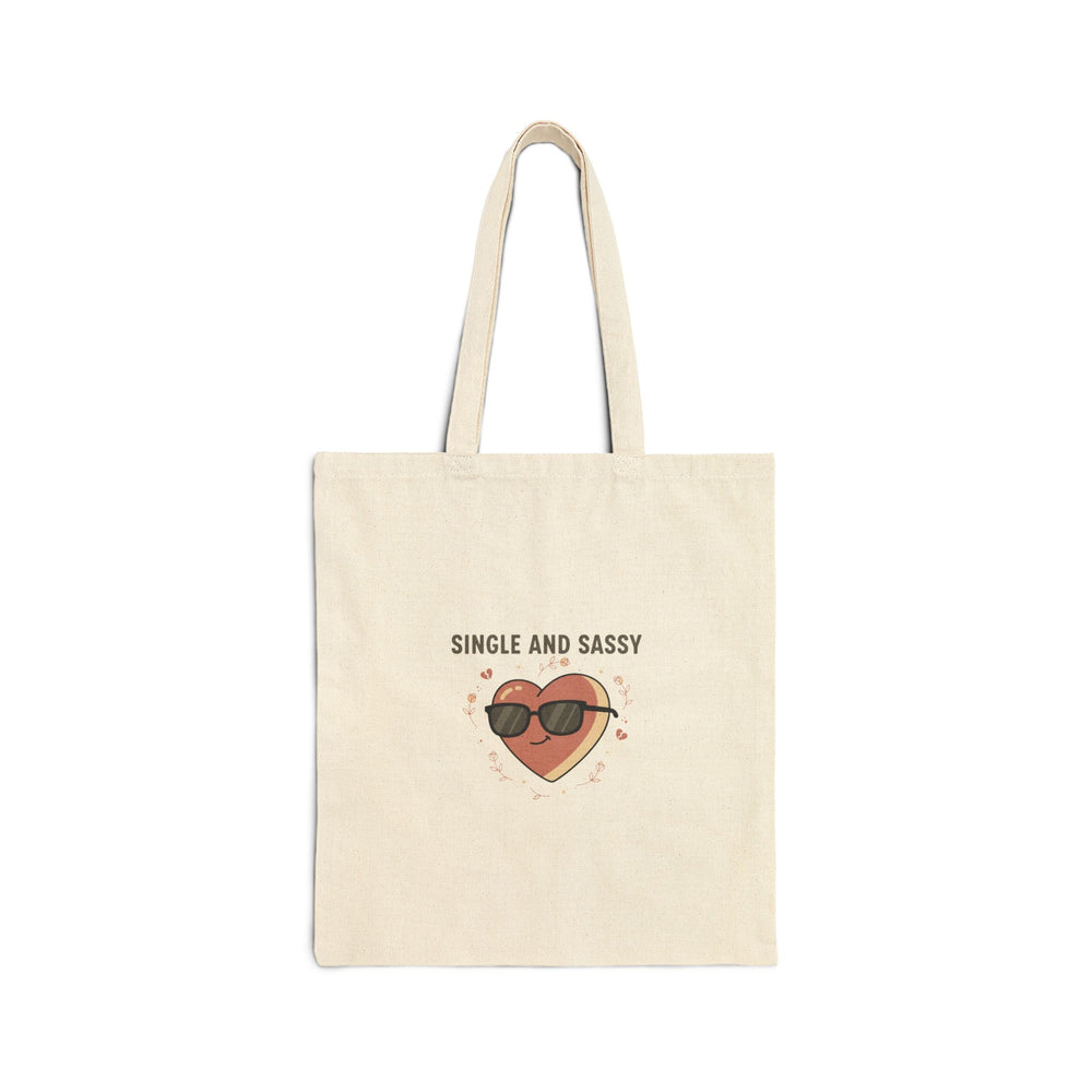 Single and Sassy Tote | Anti‑Valentine, Funny Single Humor Canvas Tote