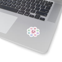 Hand-Drawn Emoticon Flower Sticker | Cute Emoji Sticker Pattern, Pastel Doodle