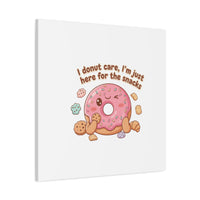 Donut Snacks Pun Canvas | Food & Snack Humor, Cozy Kawaii Art