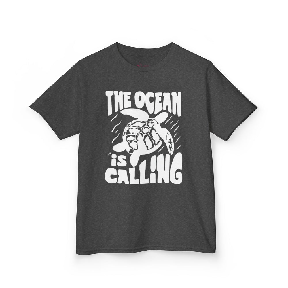 Gildan 5000B | Kids' Sea Turtle Adventure T-Shirt - "The Ocean is Calling" Graphic Tee