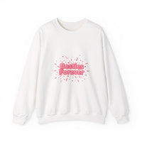 Besties Forever Sweatshirt | Galentine's Friendship Crewneck, Pink Chunky Type