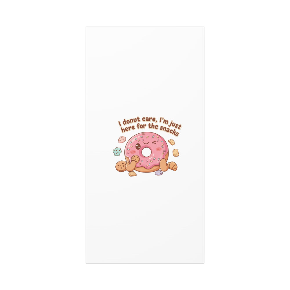 Donut Snacks Pun Canvas | Food & Snack Humor, Cozy Kawaii Art