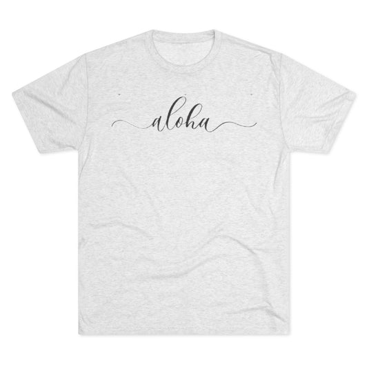 Next Level 6010 | Aloha Script Unisex Tri-Blend Vintage Tee – Summer Vibes Collection