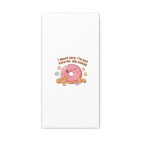Donut Snacks Pun Canvas | Food & Snack Humor, Cozy Kawaii Art