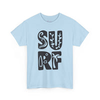 Gildan 5000 | Unisex Retro Hand-Drawn Surf Graphic Tee | Aesthetic Boho Beach T-Shirt | Coastal Lifestyle Unisex Top