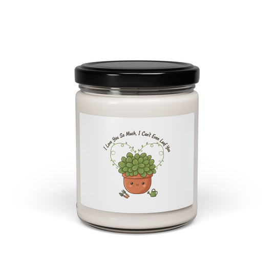 Plant Pun Candle | Scented Soy Candle, Succulent Humor, Sage Cream Label