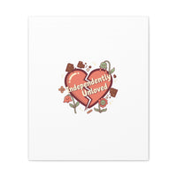 Independently Unloved Heart Print Canvas | Anti Valentine, Single Humor