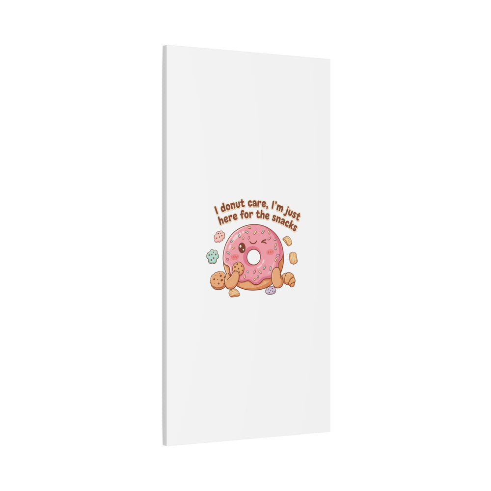 Donut Snacks Pun Canvas | Food & Snack Humor, Cozy Kawaii Art