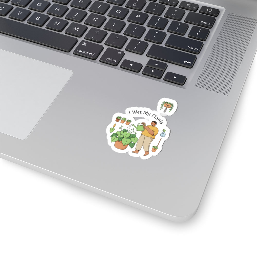 I Wet My Plants Sticker | Plant Parent Pun, Succulent Humor