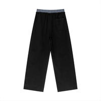 Unisex Plaid Contrast Waist Pants