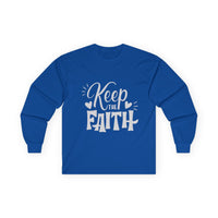 Keep The Faith Long Sleeve T-Shirt | Christian Scripture Faith Tee | Men's Christian Apparel By Gildan2400