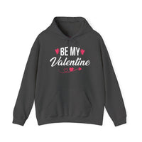 Unisex "Be My Valentine" Hoodie – Cozy Heart & Arrow Graphic Pullover – Premium Fleece Valentine's Day Sweatshirt