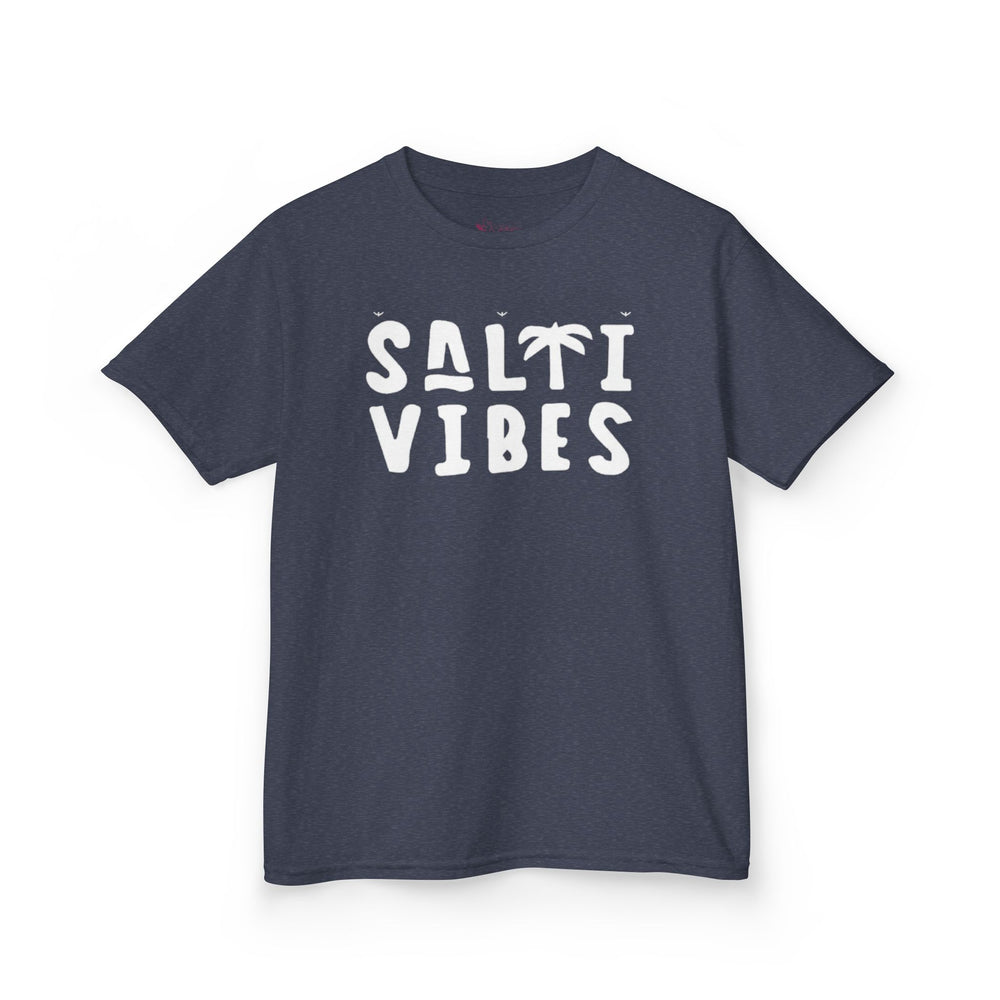 Gildan 5000B | Kids’ "Salty Vibes" Premium Cotton T-Shirt – Tropical Beach & Summer Vacation Tee