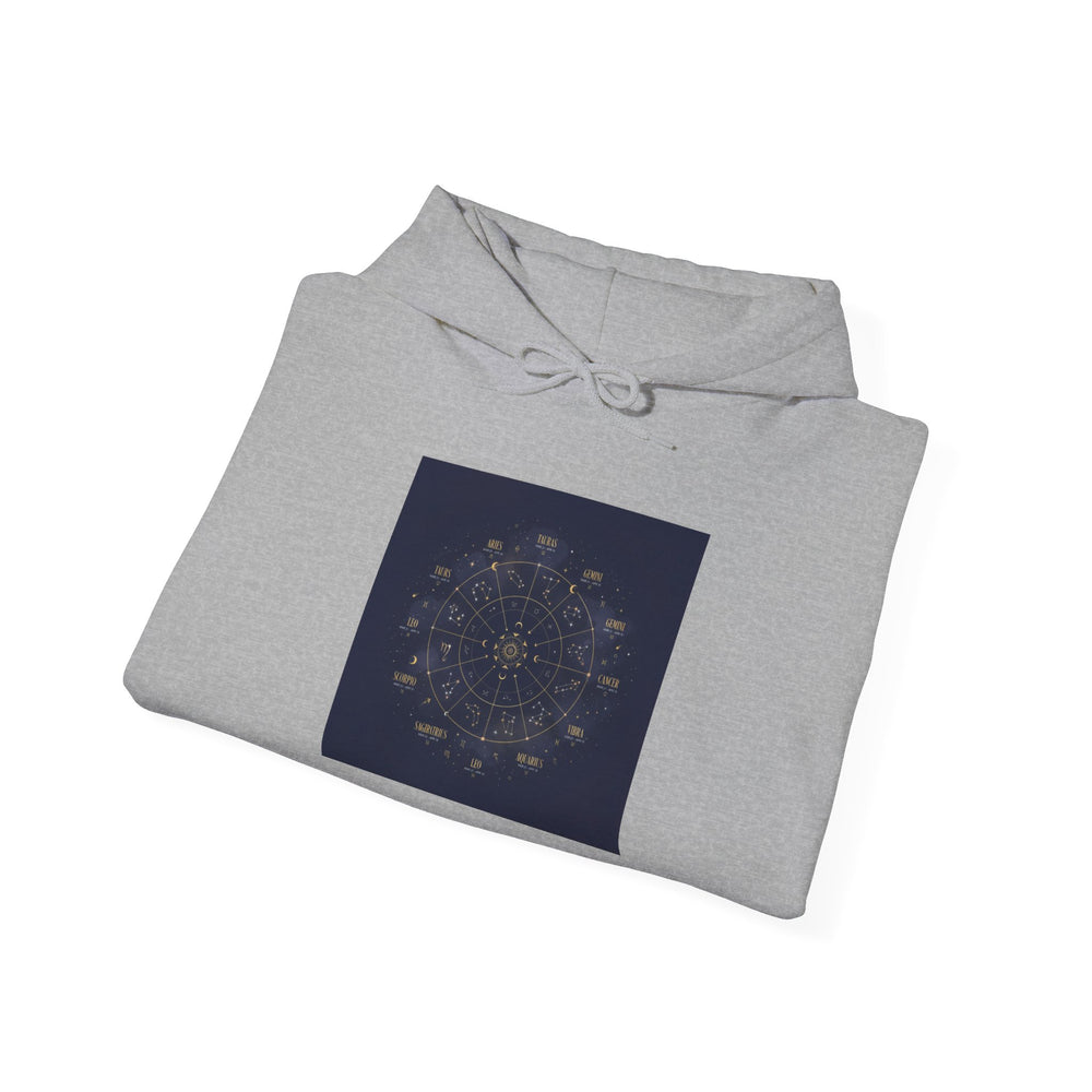 Zodiac Constellation Wheel Hoodie | Astrology, Metallic Galaxy
