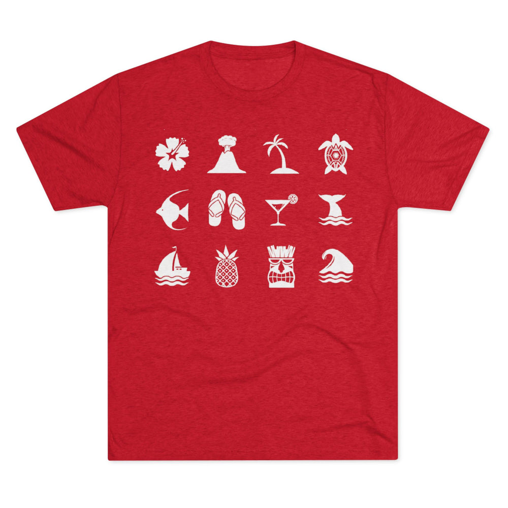 Next Level 6010 | Tropical Vacation Symbols Graphic Tee - Unisex Beach Wear