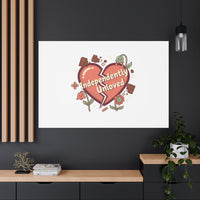Independently Unloved Heart Print Canvas | Anti Valentine, Single Humor