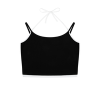 Women Contrast Binding Halter | Tank Toptank top,tank top ,tank tops women,tank top with built in bra,tank tops women y2k