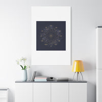 Gold Zodiac Wheel Canvas | Astrology Constellation Art, Cosmic Wall Print