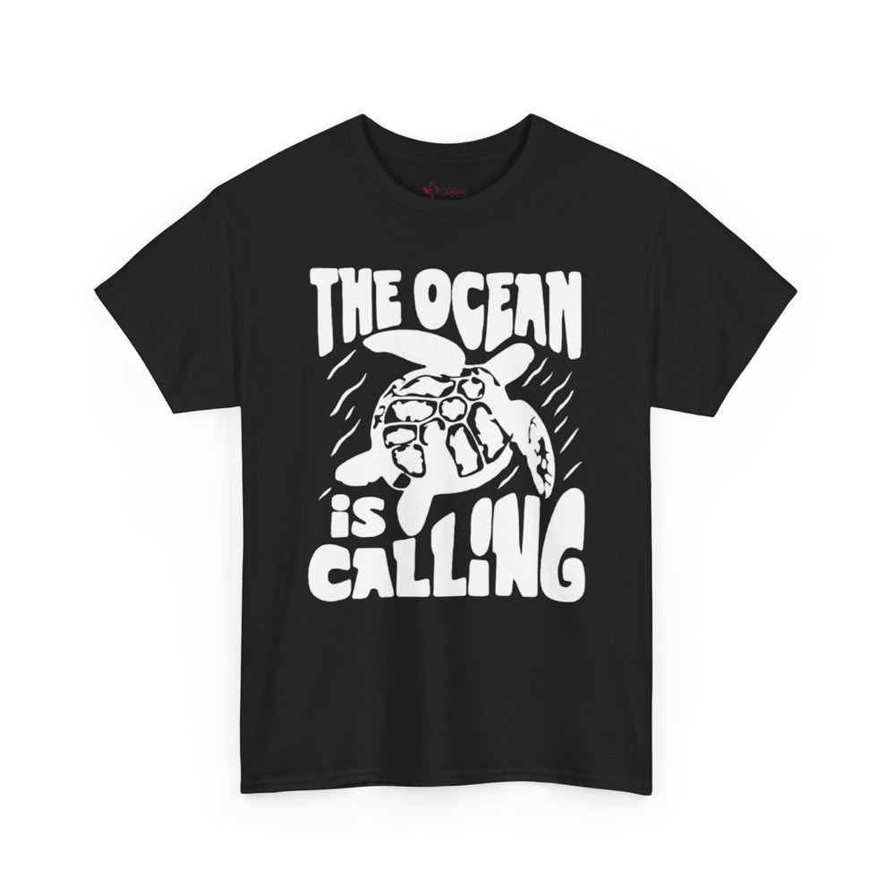 Gildan5000 | Unisex Sea Turtle "The Ocean Is Calling" Tee