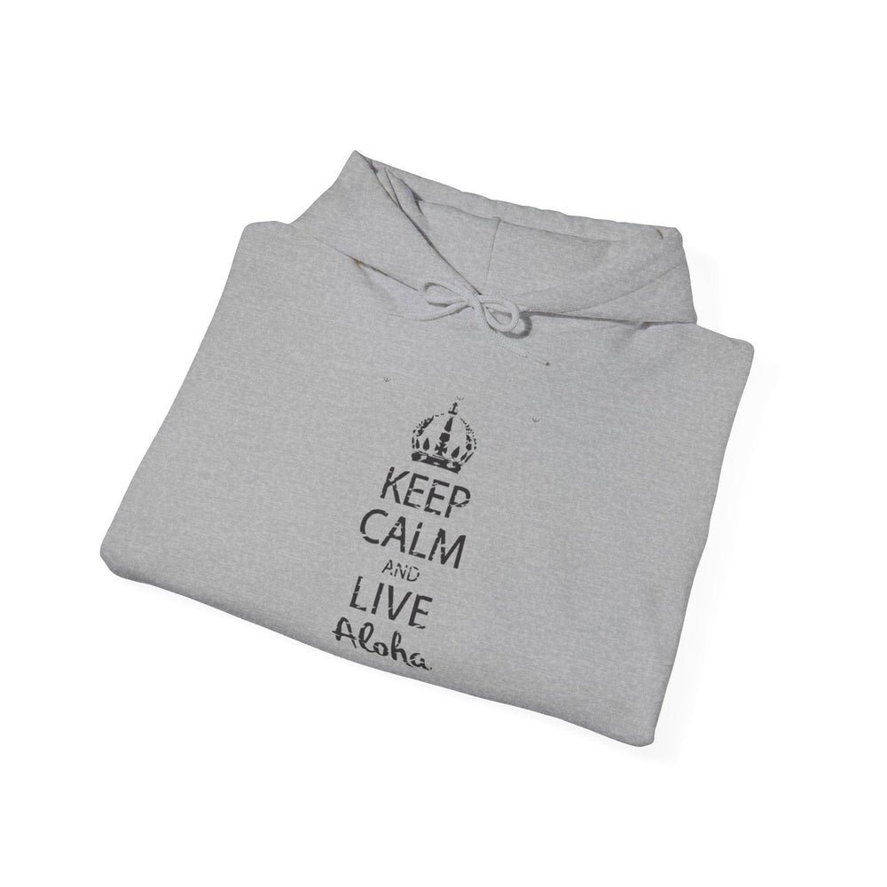 Gildan 18500 | Keep Calm and Live Aloha Unisex Hoodie – Cozy & Stylish Hawaiian-Inspired Sweatshirt