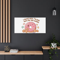 Donut Snacks Pun Canvas | Food & Snack Humor, Cozy Kawaii Art